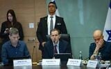 Likud MK Moshe Saada leads a Constitution, Law and Justice Committee meeting at the Knesset on May 19, 2025. (Yonatan Sindel/Flash90)