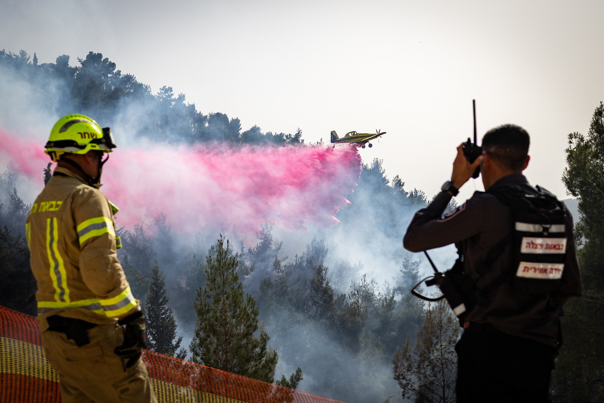 NextImg:Wildfire rages near Jerusalem, leading some residents of Yefe Nof to evacuate homes
