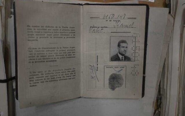 A document belonging to Israeli spy Eli Cohen that was recovered from Syria along with some 2,500 other items in a covert Mossad operation made public on May 18, 2025. (Prime Minister's Office)