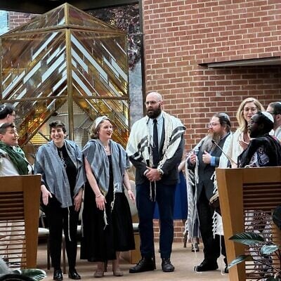 Illustrative: Eleven graduates of the Reconstructionist Rabbinical College were ordained as rabbis in a ceremony in Abingdon, Pennsylvania, May 19, 2024. (Stephen Silver/ JTA)
