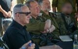 This handout photo shows Prime Minister Benjamin Netanyahu meeting with reserve soldiers at Tzeelim training base in southern Israel, May 8, 2025. (Ma’ayan Toaf/GPO)