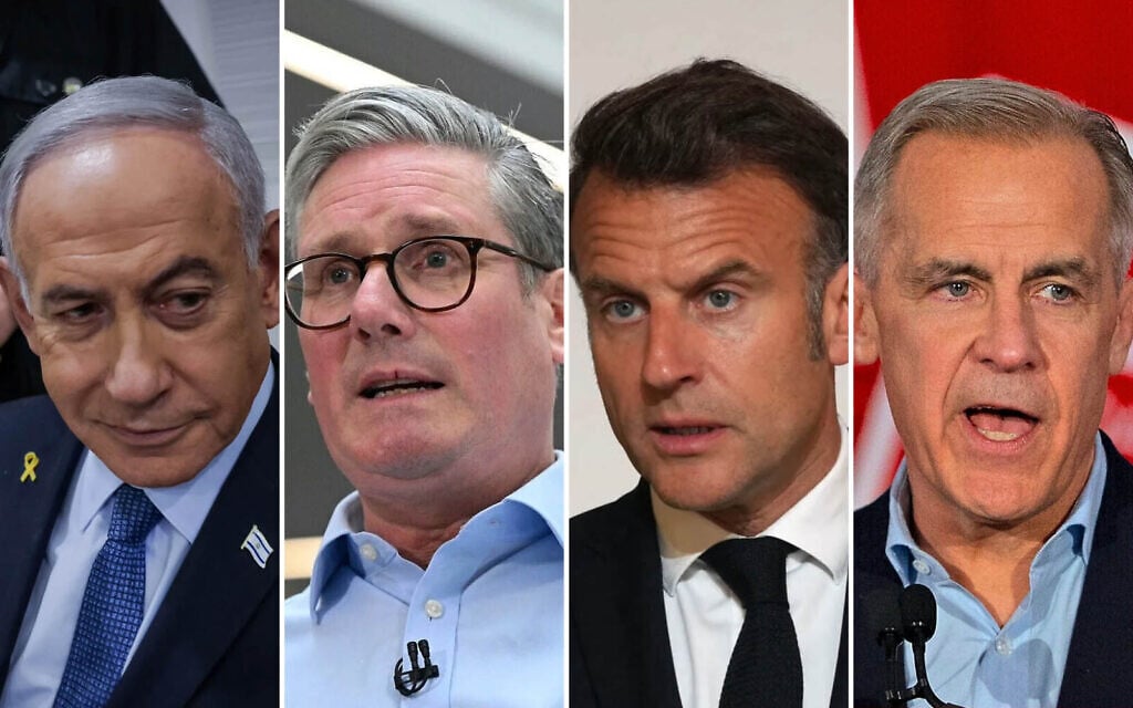 PM: Starmer, Macron, Carney ’emboldening Hamas,’ are on ‘wrong side of humanity, history’