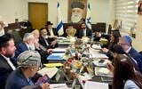 The committee for selection of the rabbinical judges meets at the office of Sephardi Chief Rabbi David Yosef on May 18, 2025. (Courtesy of Israel Ginsberg, Spokesperson)
