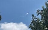 An Arrow 3 interceptor is launched over central Israel during a ballistic missile attack from Yemen on May 22, 2025. (Courtesy/Etai Davidovich)