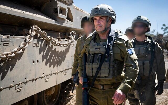 IDF Chief of Staff Lt. Gen. Eyal Zamir visits the Gaza Strip, May 20, 2025. (Israel Defense Forces)
