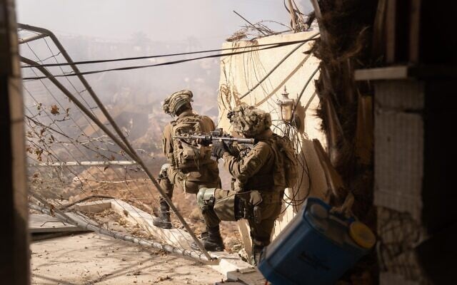 Troops of the 36th Division operate in the southern Gaza Strip, in a handout photo published on May 26, 2025. (Israel Defense Forces)