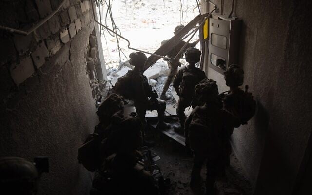 IDF troops operate in the Gaza Strip, in a handout photo published on May 11, 2025. (Israel Defense Forces) IDF troops operate in the Gaza Strip, in a handout photo published on May 11, 2025. (Israel Defense Forces)