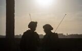 IDF troops operate in the Gaza Strip in a handout photo published on May 15, 2025. (Israel Defense Forces)