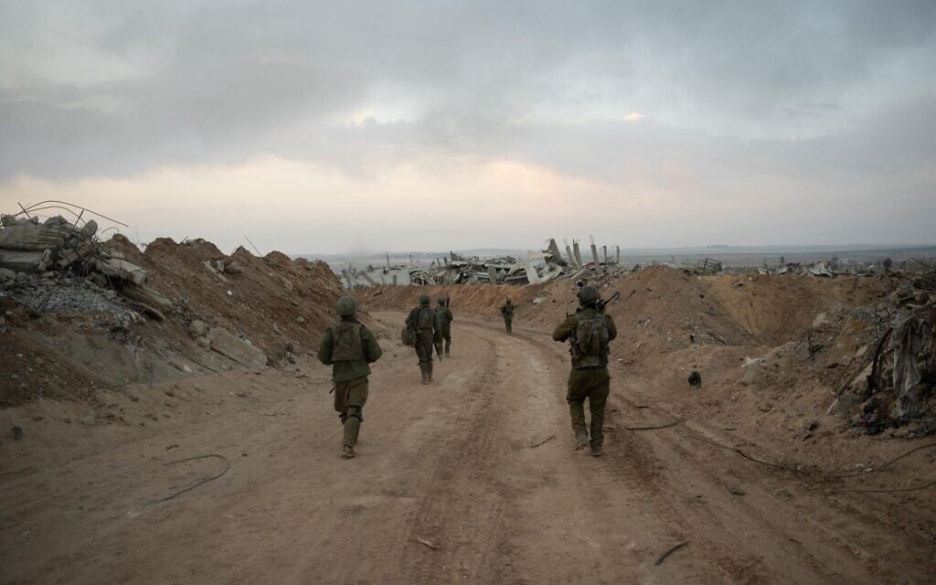 IDF troops operate in the Shejaiya neighborhood in Gaza City, in images released on May 3, 2025. (Israel Defense Forces)