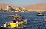 Magen David Adom first responders search for people who fell overboard from a boat that overturned in Eilat on May 7, 2025. (Magen David Adom)