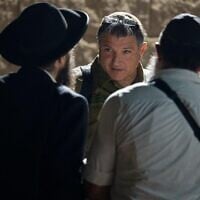 Maj. Gen. David Zini meets with ultra-Orthodox conscripts during a conference at the Glilot Base near Tel Aviv, November 17, 2024. (Israel Defense Forces)