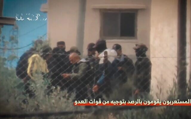 Armed men are seen before being targeted in a Hamas attack in Rafah, in a video issued by the terror group on May 30. 2025. (Screenshot: Telegram) Armed men are seen before being targeted in a Hamas attack in Rafah, in a video issued by the terror group on May 30. 2025. (Screenshot: Telegram)