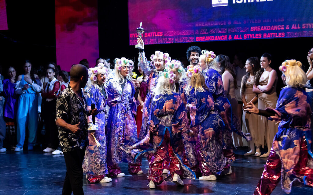 Dancers celebrate after performing at the World of Dance Festival and Israeli Breakdance Championships in Jerusalem, May 13, 2025 (World of Dance)