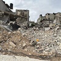 The home of Nihaya al-Jundi, in the Nur Shams refugee camp near Tulkarem, which was demolished by the IDF in February. (Courtesy)