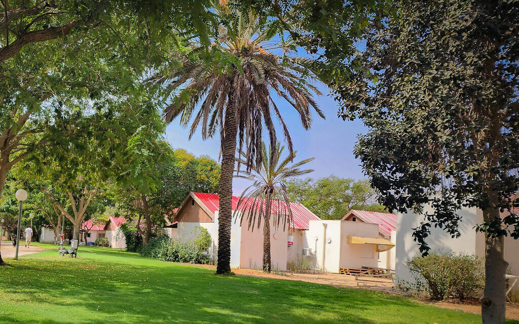 Homes in the Gaza Envelope kibbutz of Sufa. (Courtesy)