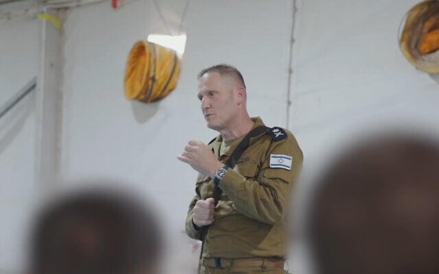 IAF chief Maj. Gen. Tomer Bar speaks to drone operators, in a video released June 21, 2025. (Israel Defense Forces) IAF chief Maj. Gen. Tomer Bar speaks to drone operators, in a video released June 21, 2025. (Israel Defense Forces)