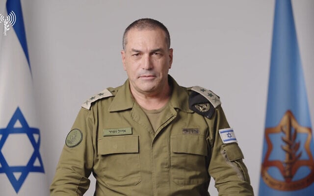 IDF Chief of Staff Lt. Gen. Eyal Zamir speaks in a video statement, June 15, 2025. (Israel Defense Forces) IDF Chief of Staff Lt. Gen. Eyal Zamir speaks in a video statement, June 15, 2025. (Israel Defense Forces)