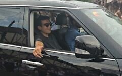 Former Hamas hostage Edan Alexander returns to his hometown of Tenafly, New Jersey, June 19, 2025. (Courtesy/Yoni Charash, Hostages and Missing Families Forum)