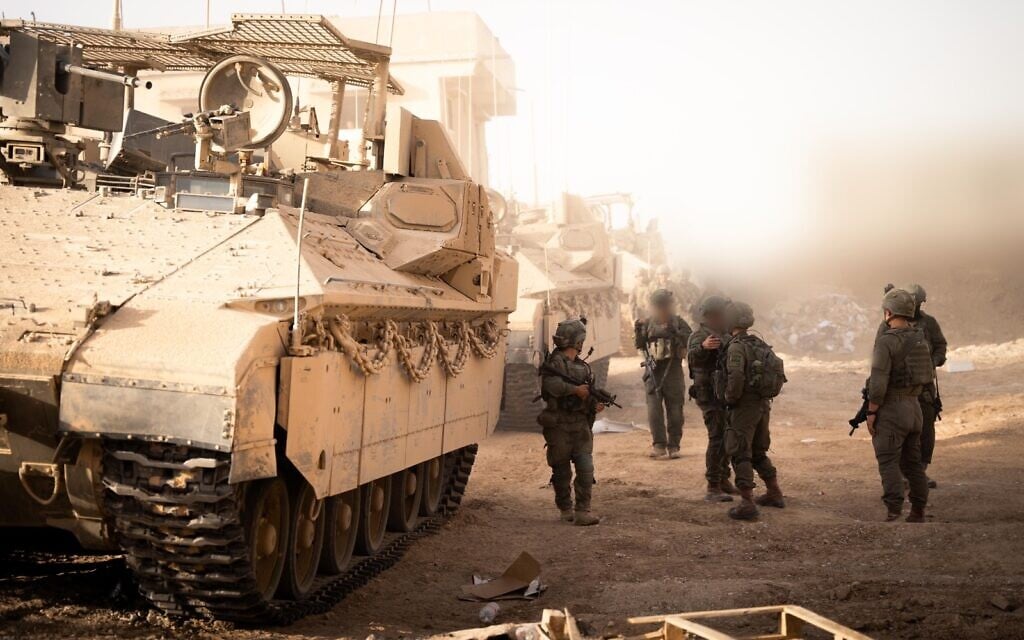 IDF troops operate in the Gaza Strip, in an image released on June 3, 2025. (Israel Defense Forces)