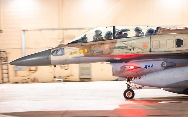 Israeli Air Force fighter jets involved in strikes in Iran in an image released June 14, 2025. (Israel Defense Forces)