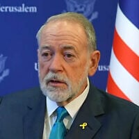 US Ambassador to Israel Mike Huckabee speaks to Bloomberg, June 10, 2025. (Screen capture via YouTube)