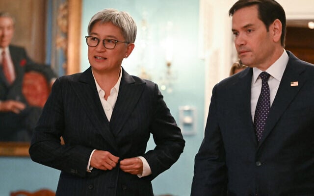 Australian Foreign Minister Penny Wong (L) meets with US Secretary of State Marco Rubio (R) at the State Department in Washington, DC, on January 21, 2025. (ANDREW CABALLERO-REYNOLDS / AFP)
