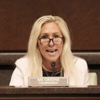 US Representative Marjorie Taylor Greene, a Georgia Republican, speaks during a hearing on Capitol Hill in Washington, May 7, 2025. (Oliver Contreras/AFP)