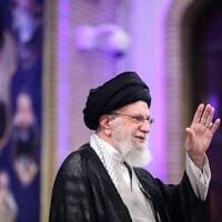 A handout picture provided by the Iranian supreme leader Ayatollah Ali Khamenei's office shows him addressing the nation on the first anniversary of the death of Iran's president Ebrahim Raisi, May 20, 2025. (KHAMENEI.IR / AFP)
