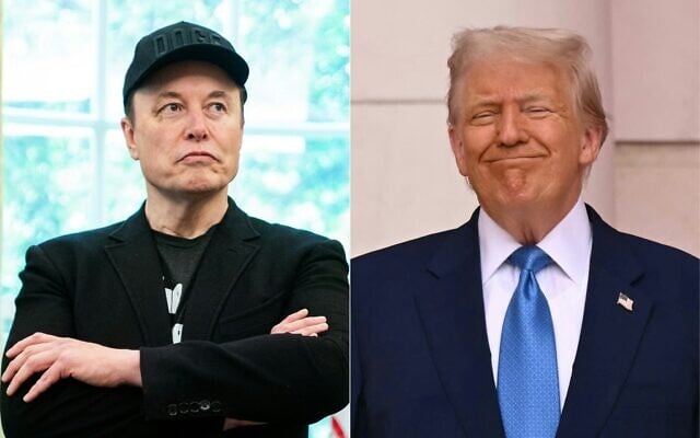 (COMBO) This combination of pictures created on June 05, 2025 shows, L/R, Elon Musk looks in the Oval Office of the White House in Washington, DC, on May 30, 2025 and US President Donald Trump in Arlington, Virginia, on Memorial Day, May 26, 2025 (Allison ROBBERT and SAUL LOEB / AFP) (COMBO) This combination of pictures created on June 05, 2025 shows, L/R, Elon Musk looks in the Oval Office of the White House in Washington, DC, on May 30, 2025 and US President Donald Trump in Arlington, Virginia, on Memorial Day, May 26, 2025 (Allison ROBBERT and SAUL LOEB / AFP)