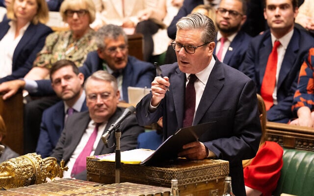 Britain's Prime Minister Keir Starmer speaking during the weekly session of Prime Minister's Questions (PMQs) in the House of Commons, in London, on June 11, 2025. (House of Commons / AFP)