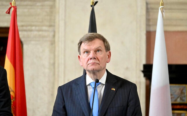 Germany's Foreign Minister Johann Wadephul attends the "Weimar Plus" ministerial meeting at Villa Madama, in Rome, on June 12m 2025. (ALESSANDRO DI MEO/ANSA/AFP) Germany's Foreign Minister Johann Wadephul attends the "Weimar Plus" ministerial meeting at Villa Madama, in Rome, on June 12m 2025. (ALESSANDRO DI MEO/ANSA/AFP)