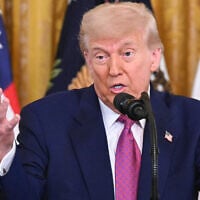 US President Donald Trump speaks at the White House in Washington on June 12, 2025. (Saul Loeb/AFP)