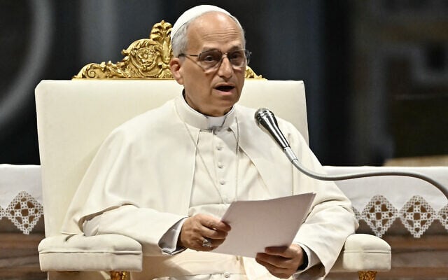 Pope Leo XIV speaks during a Jubilee audience on June 14, 2025 at St Peter's basilica in The Vatican. (Filippo MONTEFORTE / AFP) Pope Leo XIV speaks during a Jubilee audience on June 14, 2025 at St Peter's basilica in The Vatican. (Filippo MONTEFORTE / AFP)