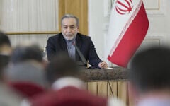 This handout picture provided by the Iranian foreign ministry shows Iran's Foreign Minister Abbas Araghchi meeting with ambassadors of foreign countries in Tehran on June 15, 2025 (Iran's Ministry of Foreign Affairs/AFP)