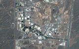 This handout satellite image released by Maxar Technologies shows the Natanz nuclear facilities near Ahmadabad, Iran after IDF airstrikes on June 15, 2025. (Handout / Satellite image ©2025 Maxar Technologies / AFP)