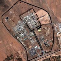 This handout satellite image released by Maxar Technologies on June 19, 2025 and taken on June 18, 2025, shows a view of the Iranian nuclear facility at Arak in central Iran. (Satellite image ©2025 Maxar Technologies / AFP)