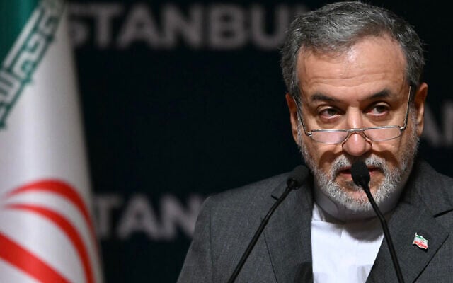 Iranian Foreign Minister Abbas Araghchi speaks during a press conference at on the sideline of the 51st session of the Council of Foreign Ministers of the Organization of Islamic Cooperation (OIC), in Istanbul on June 22, 2025. (Ozan Kose/AFP) Iranian Foreign Minister Abbas Araghchi speaks during a press conference at on the sideline of the 51st session of the Council of Foreign Ministers of the Organization of Islamic Cooperation (OIC), in Istanbul on June 22, 2025. (Ozan Kose/AFP)