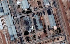 This handout satellite picture provided by Maxar Technologies and taken on June 16, 2025, shows the Isfahan nuclear enrichment facility in central Iran. (Satellite image ©2025 Maxar Technologies / AFP)