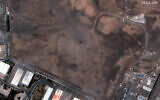 This handout satellite picture provided by Maxar Technologies and taken on June 22, 2025, shows a crater after US strikes on Iran's Natanz nuclear enrichment facility in central Iran. (Satellite image ©2025 Maxar Technologies / AFP)