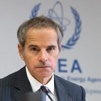 Director General of the International Atomic Energy Agency (IAEA) Rafael Grossi attends an extraordinary Board of Governors meeting at the agency's headquarters in Vienna, Austria on June 23, 2025. (Joe Klamar / AFP)