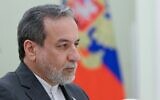 Iranian Foreign Minister Abbas Araghchi attends a meeting with Russia's President at the Kremlin in Moscow, Russia, on June 23, 2025. (Sergei Karpukhin / AFP)