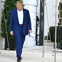 US President Donald Trump walks to board Marine One before departing from the South Lawn of the White House in Washington, DC, on June 24, 2025, to attend the NATO's Heads of State and Government summit in The Hague. (Mandel NGAN / AFP)