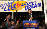 New York mayoral candidate, State Rep. Zohran Mamdani (D-NY) speaks to supporters during an election night gathering at The Greats of Craft LIC on June 24, 2025 in the Long Island City neighborhood of the Queens borough in New York City. (Michael M. Santiago / Getty Images via AFP)