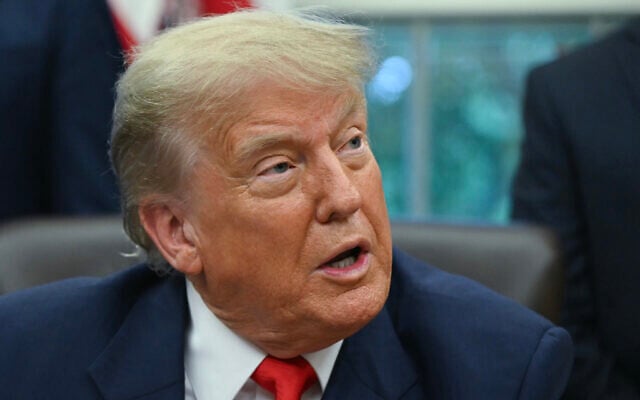 US President Donald Trump speaks during a meeting in the Oval Office of the White House in Washington, DC, on June 27, 2025. (ANDREW CABALLERO-REYNOLDS / AFP) US President Donald Trump speaks during a meeting in the Oval Office of the White House in Washington, DC, on June 27, 2025. (ANDREW CABALLERO-REYNOLDS / AFP)
