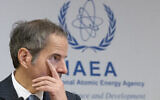 Director General of the International Atomic Energy Agency (IAEA) Rafael Grossi attends an extraordinary meeting of the IAEA's Board of Governors at the agency's headquarters in Vienna, Austria on June 23, 2025. (Joe Klamar / AFP)