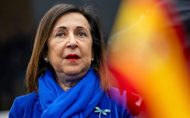 Spain's Defense Minister Margarita Robles arrives for a meeting of the Ukraine Defense Contact Group at NATO headquarters in Brussels, on April 11, 2025. (AP Photo/Geert Vanden Wijngaert) Spain's Defense Minister Margarita Robles arrives for a meeting of the Ukraine Defense Contact Group at NATO headquarters in Brussels, on April 11, 2025. (AP Photo/Geert Vanden Wijngaert)