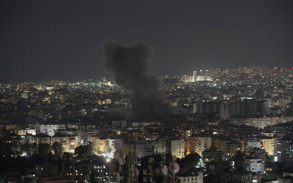 IDF strikes underground Hezbollah drone factories in Beirut after evacuation warning