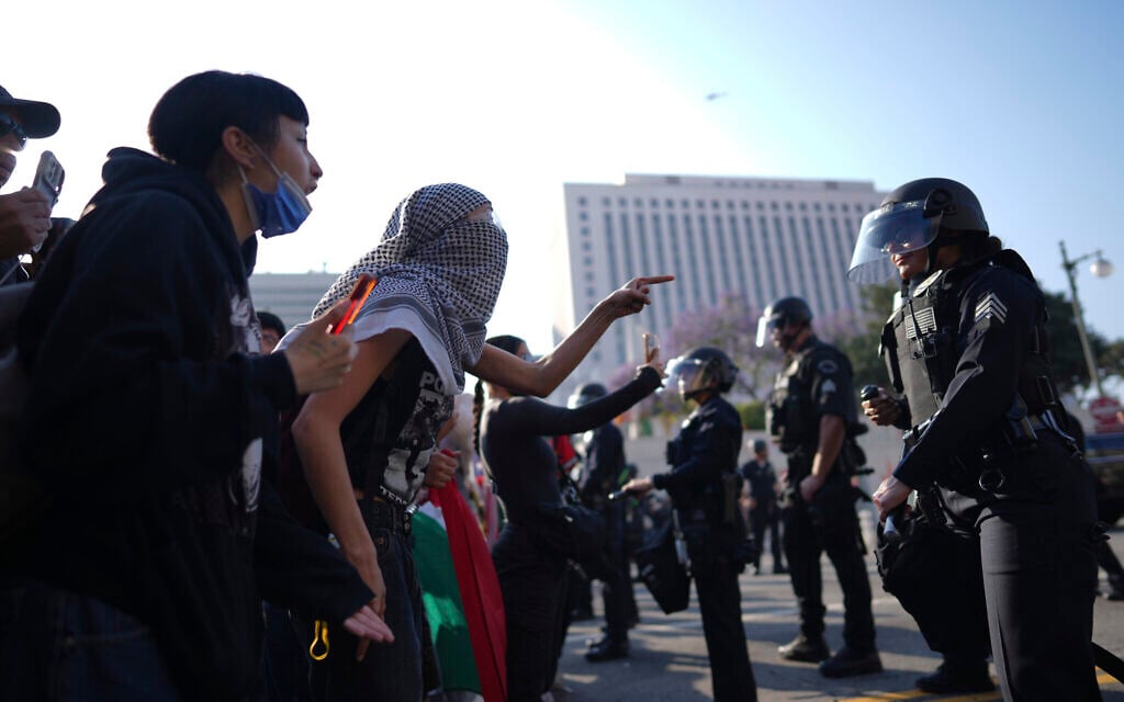 US anti-Israel activists throw their weight behind Los Angeles immigration protests