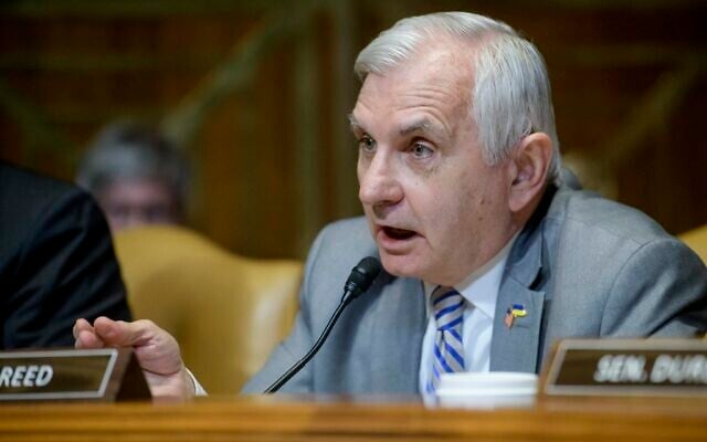 Sen. Jack Reed during a Senate Committee on Appropriations subcommittee hearing to examine proposed budget estimates for fiscal year 2026 for the Department of Defense, on Capitol Hill, June 11, 2025, in Washington. (AP Photo/Rod Lamkey, Jr.) Sen. Jack Reed during a Senate Committee on Appropriations subcommittee hearing to examine proposed budget estimates for fiscal year 2026 for the Department of Defense, on Capitol Hill, June 11, 2025, in Washington. (AP Photo/Rod Lamkey, Jr.)