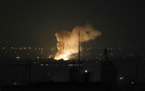 Smoke rises up after an explosion in Tehran, Iran, June 13, 2025. (Vahid Salemi/AP)